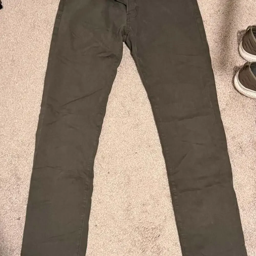 AG Adriano Goldschmied The Tellis Modern Slim Olive Pants